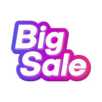 Big Sale text effect 3D design Stock Illustration