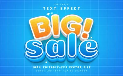 Big sale text effect editable Stock Illustration