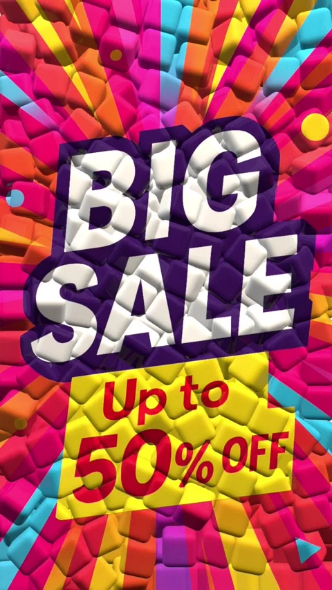 Big sale transition – 3d render alpha channel. Stock Footage 307756876