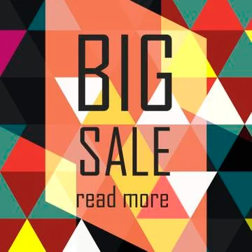 Big sale triangular abstract background Stock Illustration