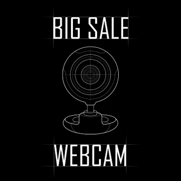 Big sale of web camera for computer 스톡 일러스트