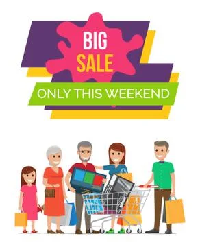 Big Sale This Weekend Poster Vector Illustration Stock Illustration