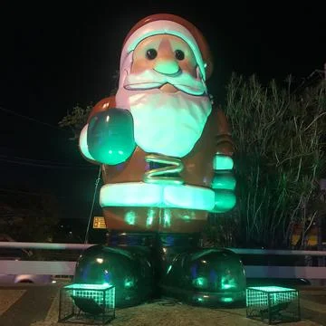 Big Santa in the square Stock Photos