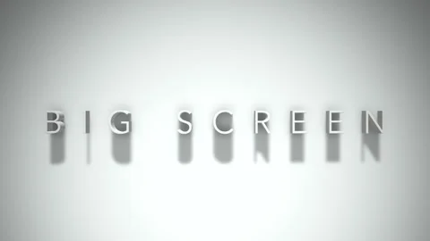 Big screen 3D title animation with shadows on a white background Stock Footage 297670814