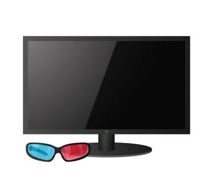 Big screen TV. Stock Illustration
