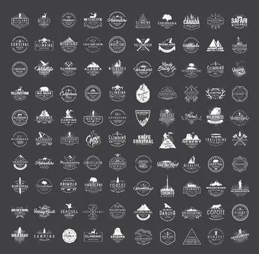Big set of 100 premium labels Stock Illustration