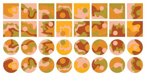 Big Set of Abstract backgrounds icons. Stock Illustration