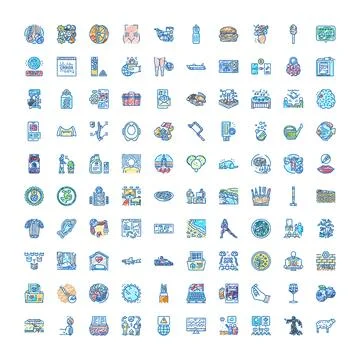 Big set of abstract icon doodles Stock Illustration