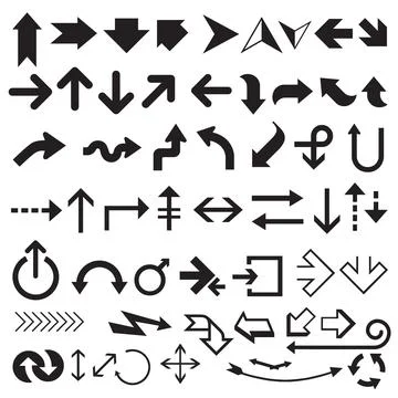 Big set of arrow icon colored. sign design, Arrow Icon Vector illustration Stock Illustration