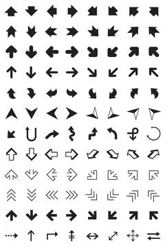 Big set of arrow icon colored. sign design, Arrow Icon Vector illustration Stock Illustration