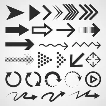 Big set of arrows. Vector illustration Stock Illustration