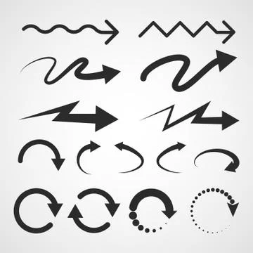 Big set of arrows. Vector illustration Stock Illustration