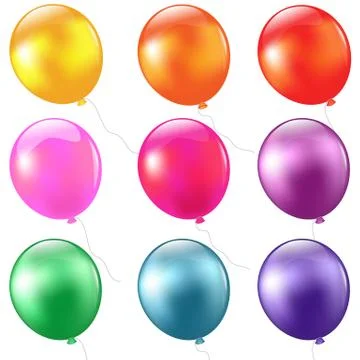 Big set balloons Stock Illustration