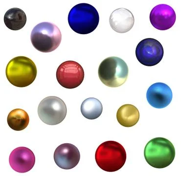 Big set of  beads for design project Stock Illustration