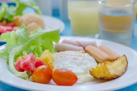 Big set of  breakfast Stock-Fotos