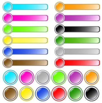 Big set of buttons Stock Illustration