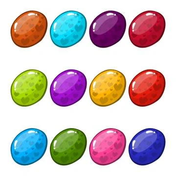 Big set with cartoon shiny bubbles Illustrazione stock