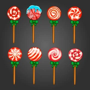 Big set of Christmas vector candy Stock Illustration