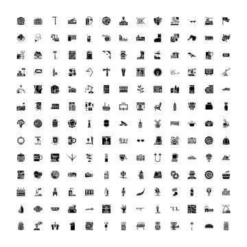 Big set of commerce business web icons Stock Illustration