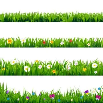 Big Set Flowers Frame Stock Illustration