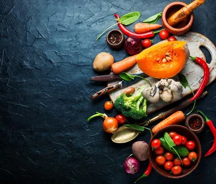 Big set of fresh vegetables Stock Photos