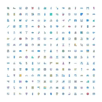 Big set of general universal web interface icons Stock Illustration