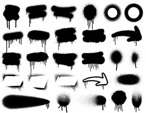 Big set of graffiti elements. Stock Illustration
