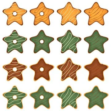 Big set homemade cookie different taste in pastry biscuit Stock Illustration