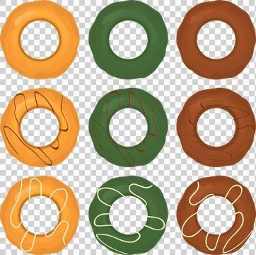 Big set homemade cookie different taste in pastry biscuit Stock Illustration