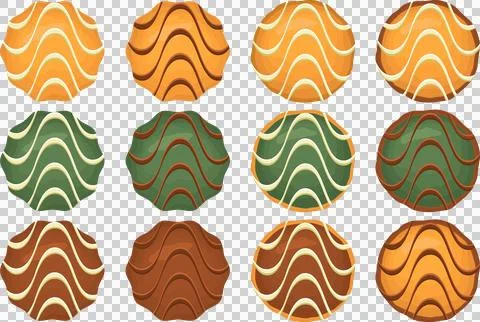 Big set homemade cookie different taste in pastry biscuit Stock Illustration