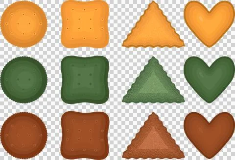 Big set homemade cookie different taste in pastry biscuit Stock Illustration