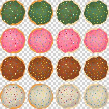 Big set homemade cookie different taste in pastry biscuit Stock Illustration