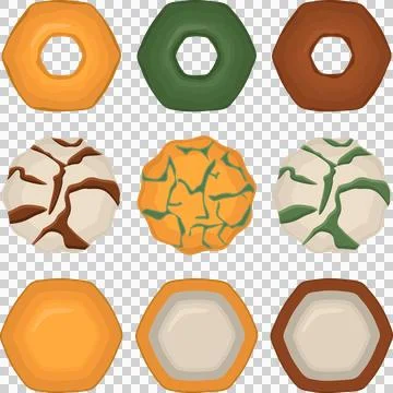 Big set homemade cookie different taste in pastry biscuit Stock Illustration