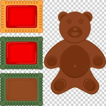 Big set homemade cookie different taste in pastry biscuit Stock Illustration