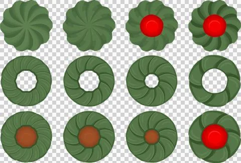 Big set homemade cookie different taste in pastry biscuit Stock Illustration