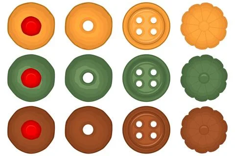 Big set homemade cookie different taste in pastry biscuit Stock Illustration