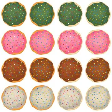 Big set homemade cookie different taste in pastry biscuit Stock Illustration