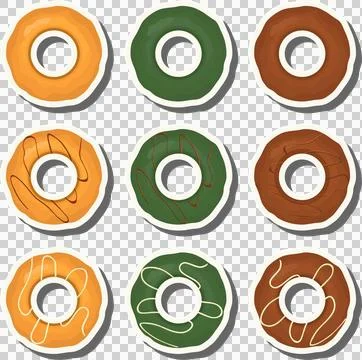 Big set homemade cookie different taste in pastry biscuit Stock Illustration