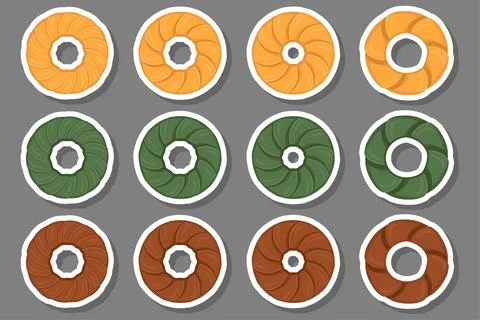 Big set homemade cookie different taste in pastry biscuit Stock Illustration