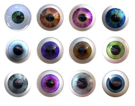 Big set of  human eyes for design project Stock Illustration