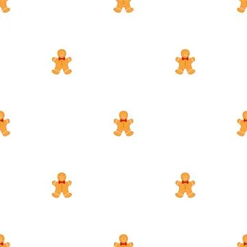 Big set identical gingerbread man, kit colorful pastry cookie Illustrazione stock