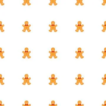 Big set identical gingerbread man, kit colorful pastry cookie イラスト素材