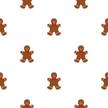 Big set identical gingerbread man, kit colorful pastry cookie 스톡 일러스트