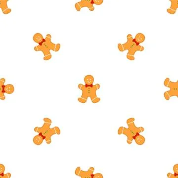 Big set identical gingerbread man, kit colorful pastry cookie Stock Illustration