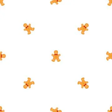 Big set identical gingerbread man, kit colorful pastry cookie イラスト素材