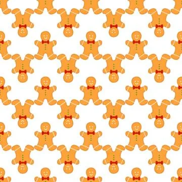 Big set identical gingerbread man, kit colorful pastry cookie イラスト素材