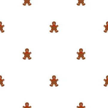 Big set identical gingerbread man, kit colorful pastry cookie 库存插图