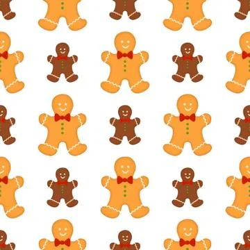 Big set identical gingerbread man, kit colorful pastry cookie 스톡 일러스트