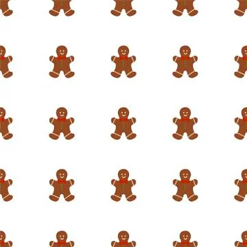 Big set identical gingerbread man, kit colorful pastry cookie Illustrazione stock