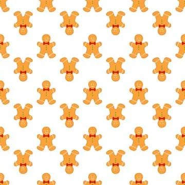 Big set identical gingerbread man, kit colorful pastry cookie Illustrazione stock